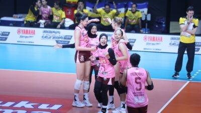 Tim Gresik Phonska Plus Pupuk Indonesia tumbangkan Jakarta Popsivo Polwan dengan skor 3-1. (dok Proliga 2026)