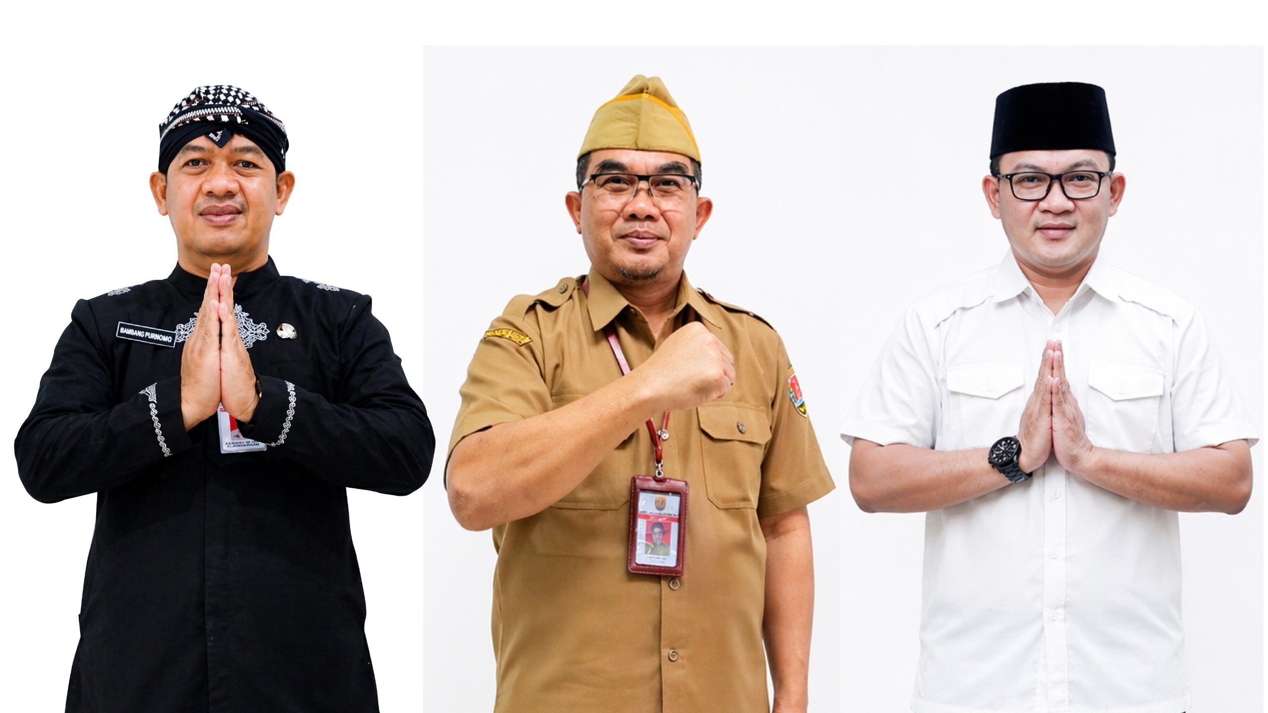 Tiga kandidat seleksi Sekda Semarang, Budi Prakosa, Bambang Pramusinto dan Handi Priyanto. (dok Istimewa)