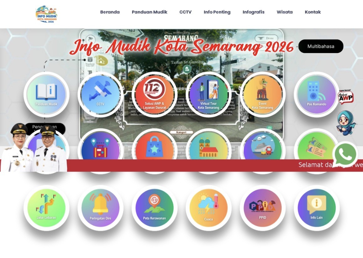 Pemkot Semarang menghadirkan layanan informasi digital bagi masyarakat melalui portal Info Mudik 2026. (dok Pemkot Semarang)