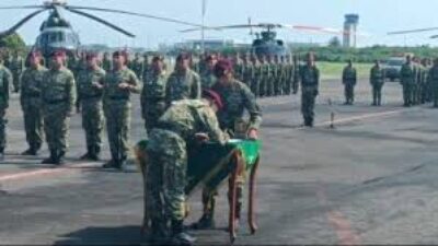 Penandatanganan Sertijab Komandan Pangkalan Udara Utama (Danlanumad) Ahmad Yani yang digelar di Semarang. (dok Istimewwa)