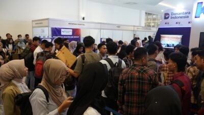 Suasana hari pertama gelaran Campus Job Fair Semarang 2026 di Gedung Muladi Dome, Universitas Diponegoro. (dok KAI)