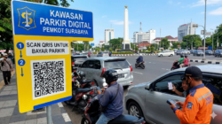 Ilustrasi AI Google Gemini penerapan parkir digital Pemkot Surabaya. Foto: Lingkar.co