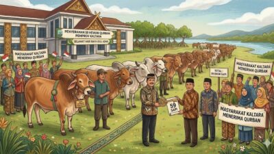 Pemprov Kaltara Salurkan 59 Sapi Kurban 1447 Hijriah Hasil Konversi, Menurun dari Tahun Sebelumnya 106 Ekor