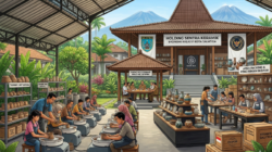 Ilustrasi AI Google Gemini, pelatihan dan holding sentra keramik kota Salatiga. Foto: lingkar.co