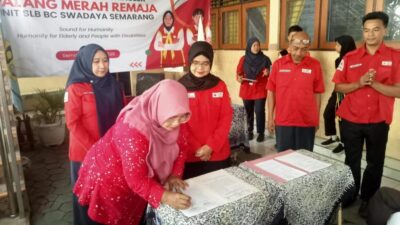 Peresmian PMR sebagai program ekstrakurikuler di SLB BC Swadaya, Jum'at (8/5/2026). Foto: dokumentasi